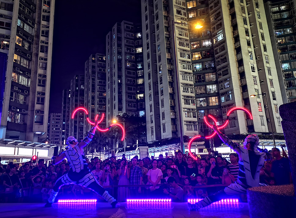 Svetelná šou Anta Agni Hongkong